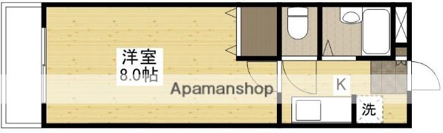 ウイング川内(1K/2階)の間取り写真