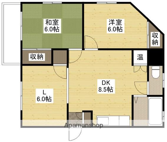 平賀ビル(3DK/3階)の間取り写真