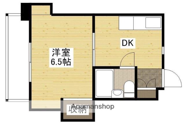 倉本第一ビル(1DK/2階)の間取り写真