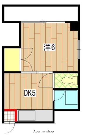 房尾本店楠木ビル(1DK/3階)の間取り写真