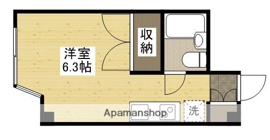 MAPLECOURT(ワンルーム/1階)の間取り写真