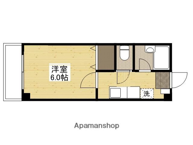 安田ビル(1K/2階)の間取り写真