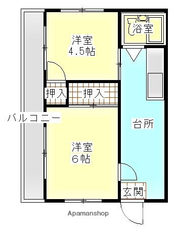 メルポート仁保(2K/4階)の間取り写真