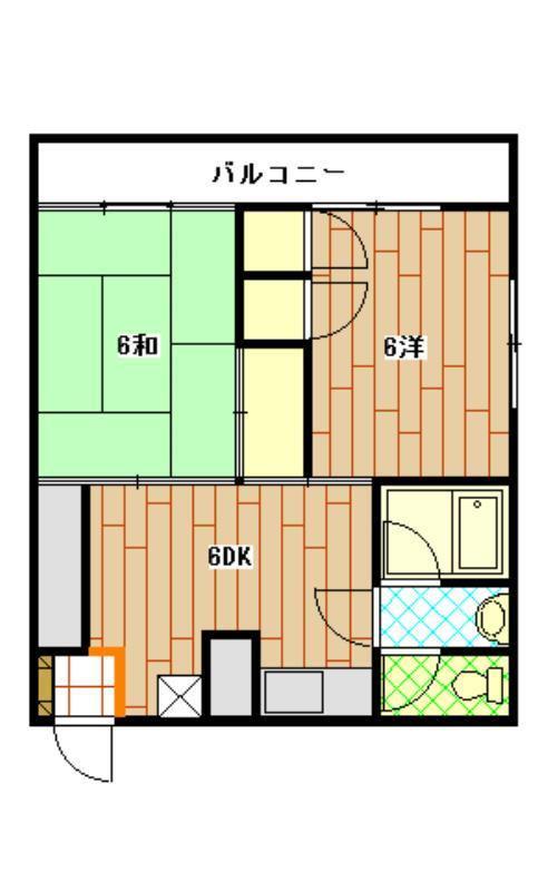 小山ビル(2DK/4階)の間取り写真