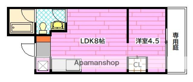 COLLENA(1LDK/1階)の間取り写真