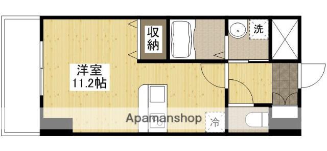 KAFUU COURT 矢賀(ワンルーム/9階)の間取り写真