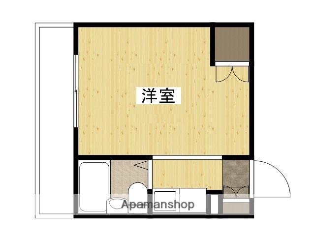 コーポ中広(ワンルーム/2階)の間取り写真