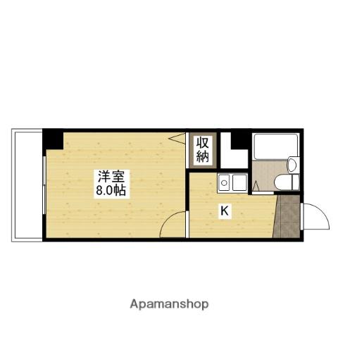 古市ビル(1K/8階)の間取り写真