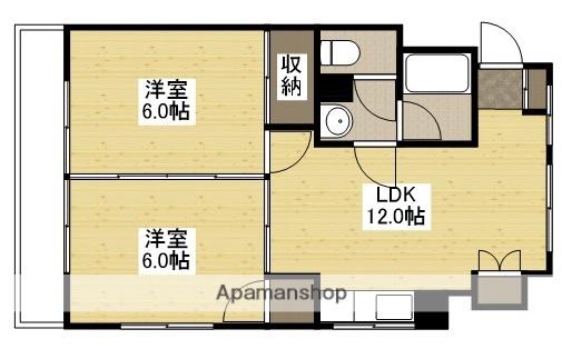第3松尾ビル(2LDK/2階)の間取り写真