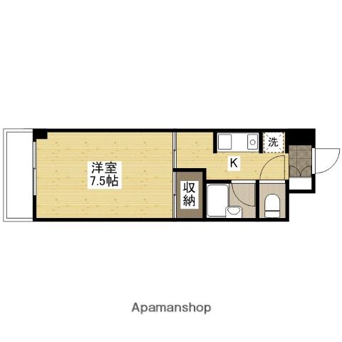 エルプエンテ(1K/5階)の間取り写真