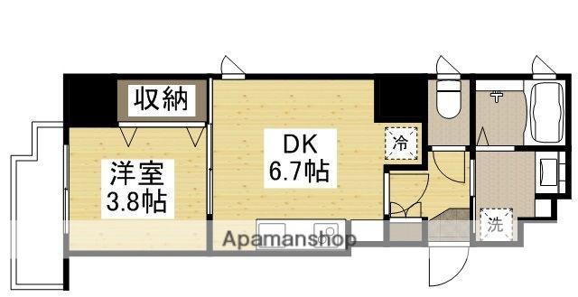 KATAYAMABLDG25(1DK/12階)の間取り写真