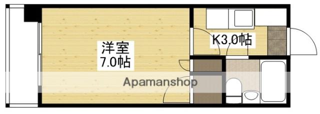 山本ビル(1K/2階)の間取り写真