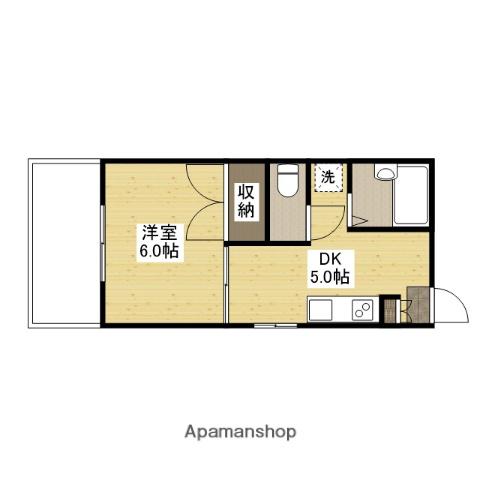 フレグランス藤井(1DK/1階)の間取り写真