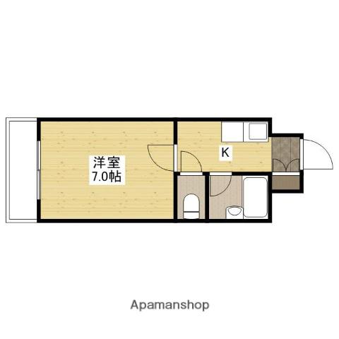 Fビル井口(1K/5階)の間取り写真