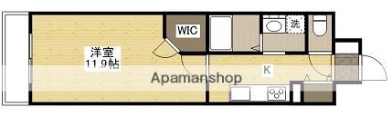 ロアール松川町(1K/13階)の間取り写真