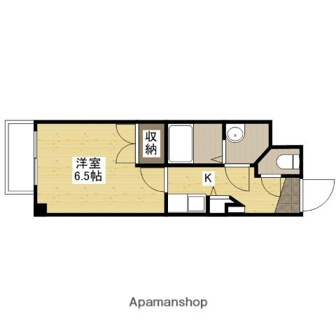 ベルビュー河原町(1K/3階)の間取り写真