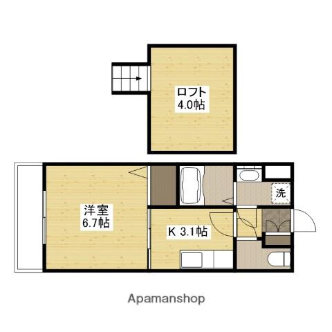 エンバシーコート(1K/3階)の間取り写真