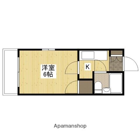 カームマンション(1K/3階)の間取り写真