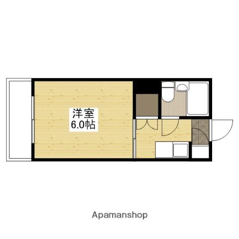 第2コーポ古屋(1K/4階)の間取り写真