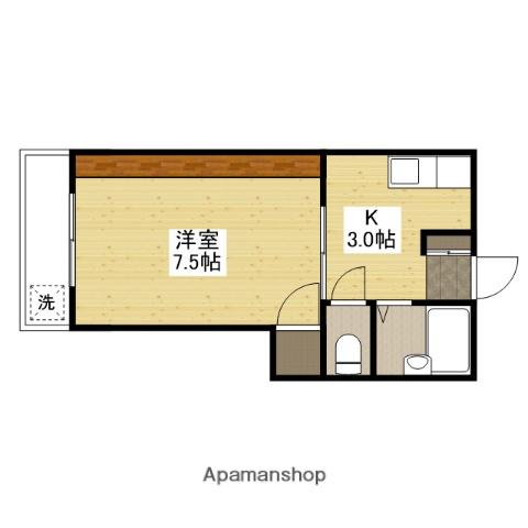 吉島ポンドハイツ(1K/3階)の間取り写真
