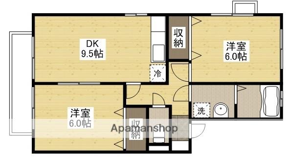 スペランツァ(2DK/1階)の間取り写真