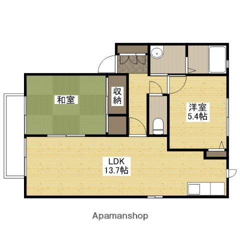 エモーションC棟(2LDK/1階)の間取り写真