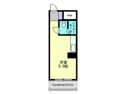 京急西広島マンション(ワンルーム/3階)の間取り写真