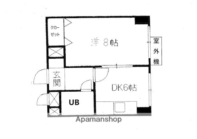 チサンマンション広島(1DK/9階)の間取り写真