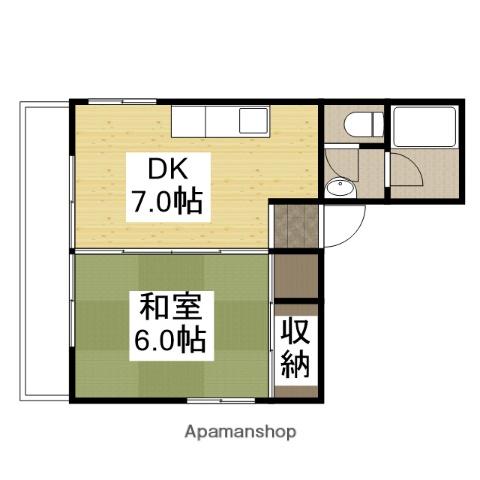 平岩幟町ビル(1DK/3階)の間取り写真