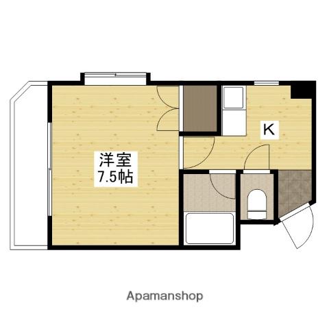 アーバン田部Ⅲ(1K/7階)の間取り写真