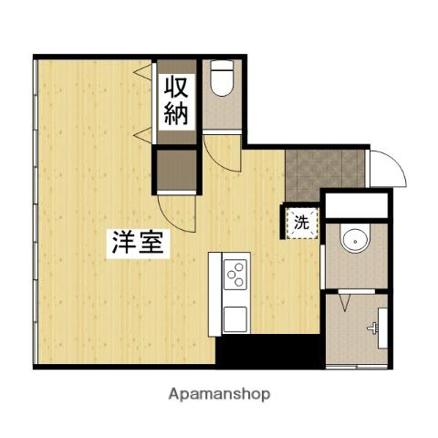 木村ビル(ワンルーム/4階)の間取り写真