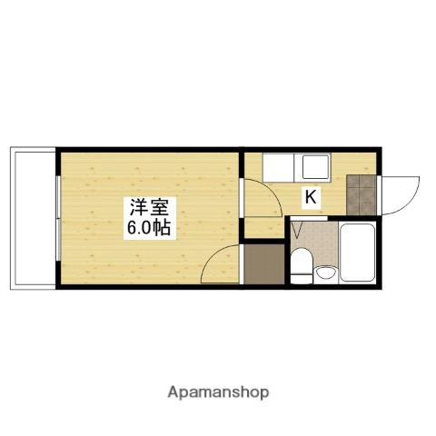 ホワイトパレス長束(1K/3階)の間取り写真