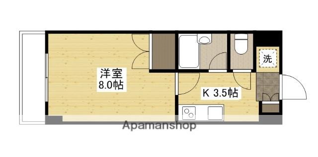 フラーリッシュ岡本(1K/3階)の間取り写真