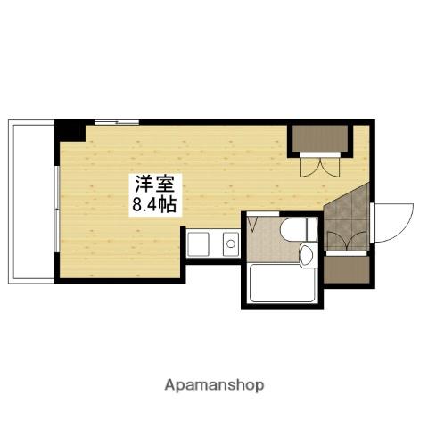 ロイヤル舟入(ワンルーム/4階)の間取り写真