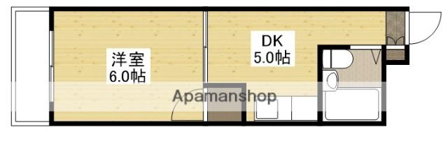 メゾンド山﨑(1DK/4階)の間取り写真