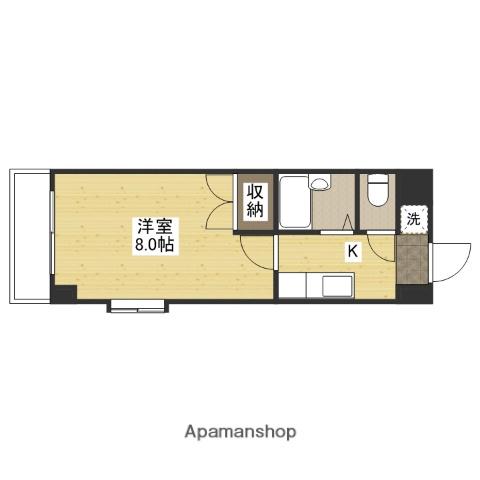 メルベーユ8番館(1K/1階)の間取り写真