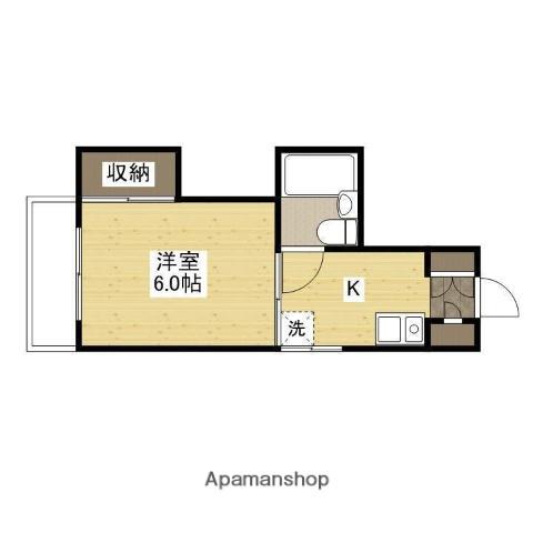 MSビル(1K/2階)の間取り写真
