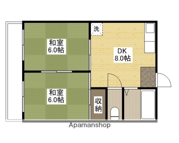 カーサ曙(2DK/1階)の間取り写真