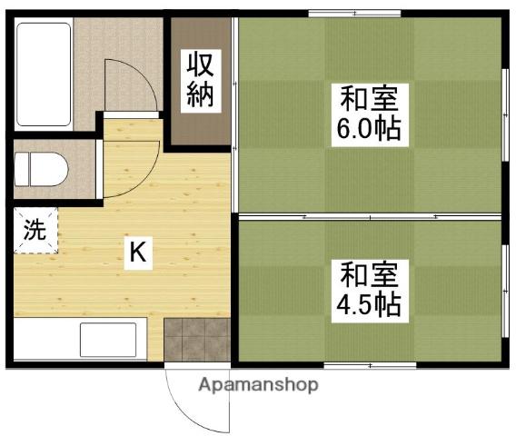 長野アパート(2K/2階)の間取り写真