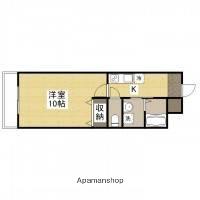 FLATHILL広国際通(1K/3階)の間取り写真