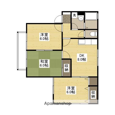 セジュール隅田(3DK/1階)の間取り写真