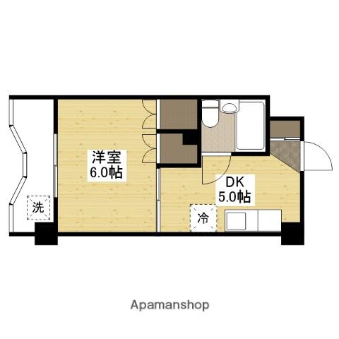 グレース中田(1DK/3階)の間取り写真
