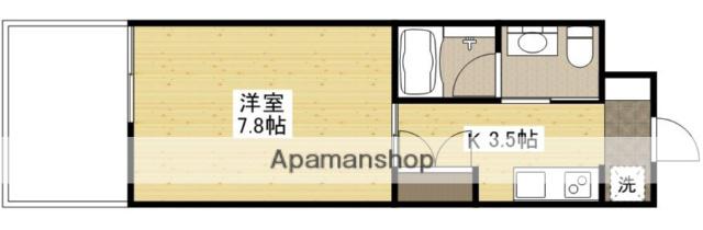 広島電鉄宇品線 市役所前駅(広島) 徒歩9分 15階建 築14年(1K/10階)の間取り写真