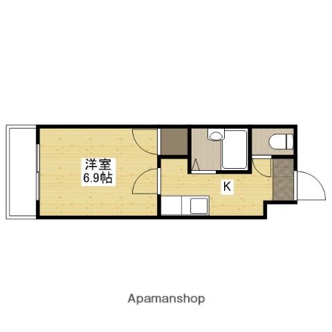 ジュネスモリカワ(1K/1階)の間取り写真