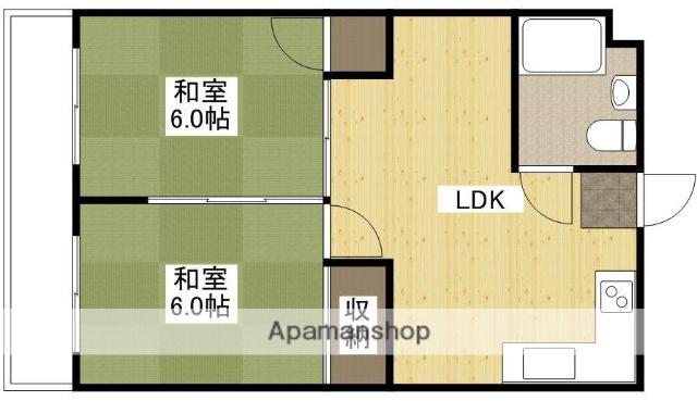 A.APARTMENT(2LDK/1階)の間取り写真