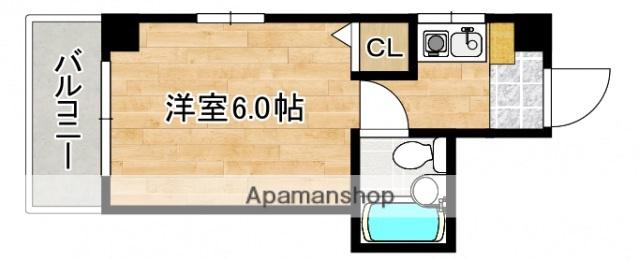 宇品コーポ(ワンルーム/3階)の間取り写真