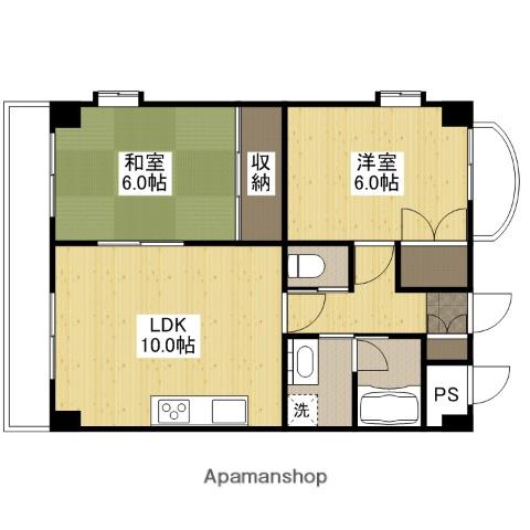 RIGID ONE(2LDK/7階)の間取り写真