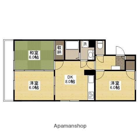 山本マンション(3DK/2階)の間取り写真