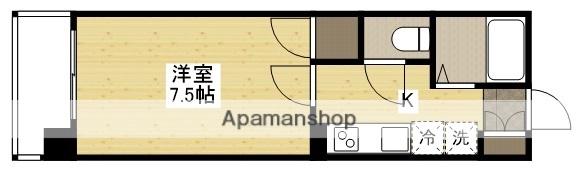 ルアール国光(1K/6階)の間取り写真