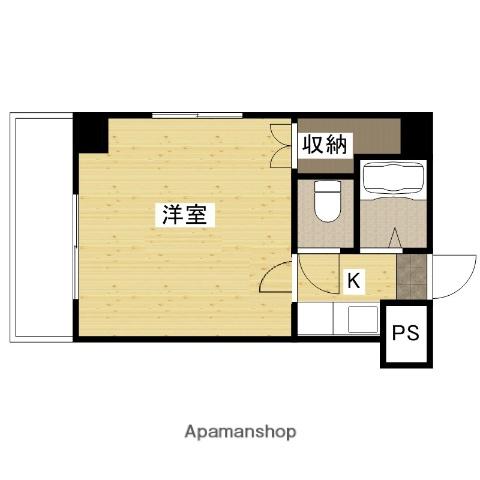 パークリッジMN(1K/4階)の間取り写真